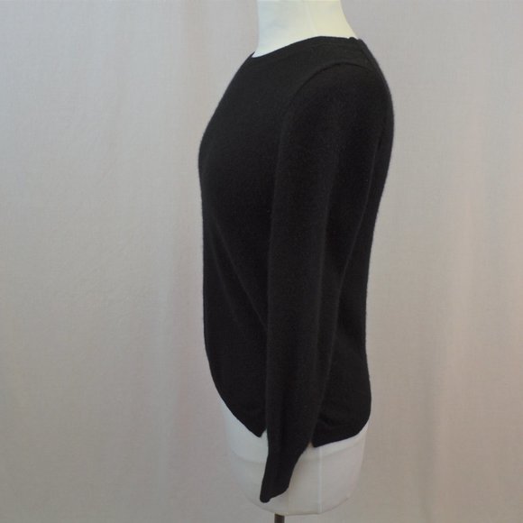 J. Crew 100% Cashmere black crew neck sweater - Picture 2 of 7